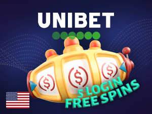 Banner of Unibet - 5 Login Free Spins