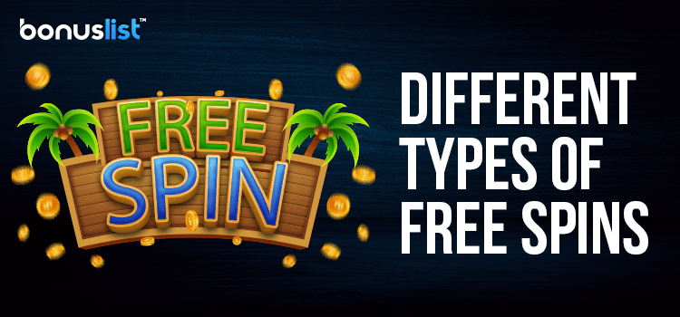 A free spin logo on a wood for different types of free spins bonuses