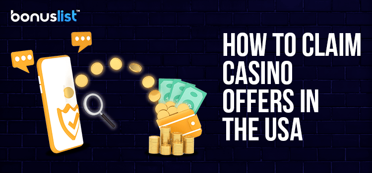 Cash and coins are being transferred from a mobile phone to a wallet for claiming casino offers in USA