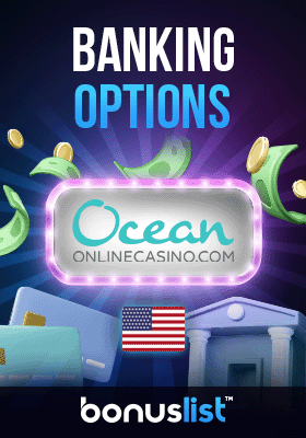 Some credit cards with a bank logo for Banking options in Ocean Casino Resort