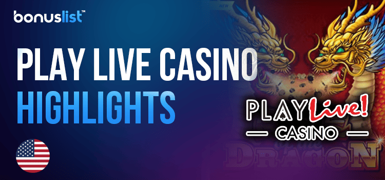 Rise of the Dragon games theme with a PlayLive casino logo for the highlights of the casino