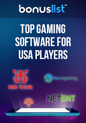Logos of Popular software developers working with US online casinos