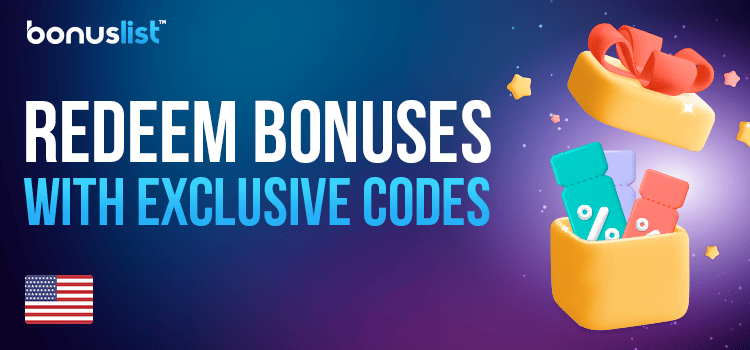 A box of coupons and gold coins for redeeming bonuses with exclusive codes
