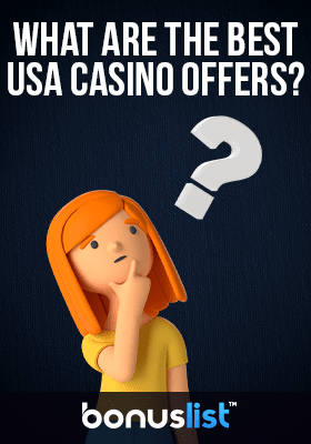 A curious girl is thinking about what are the best new mobile casino bonuses for US players